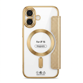 iPhone 16 Case- Flip case (Gold)