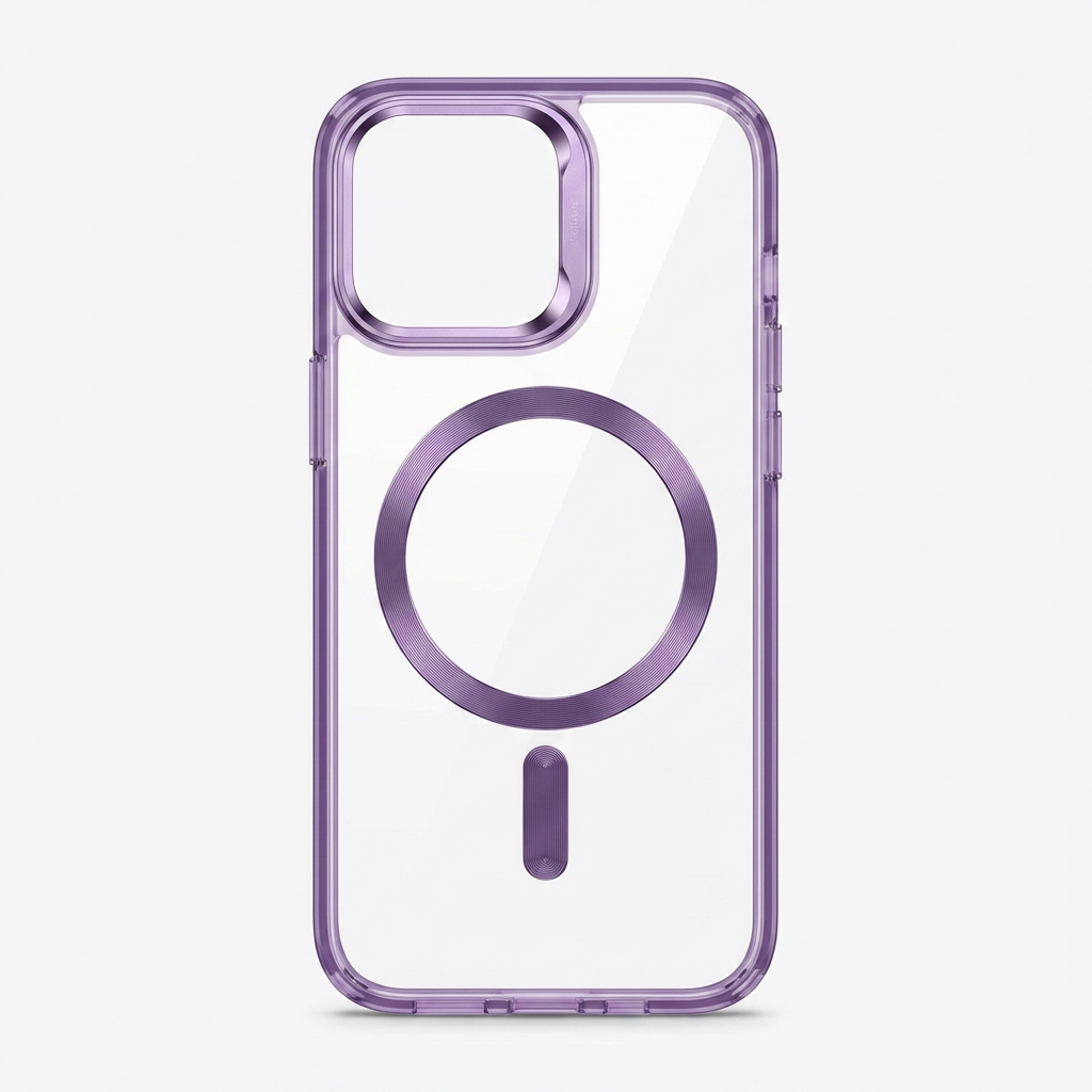 iPhone 16 Pro Case - Purple/Transparent (Magsafe Friendly)