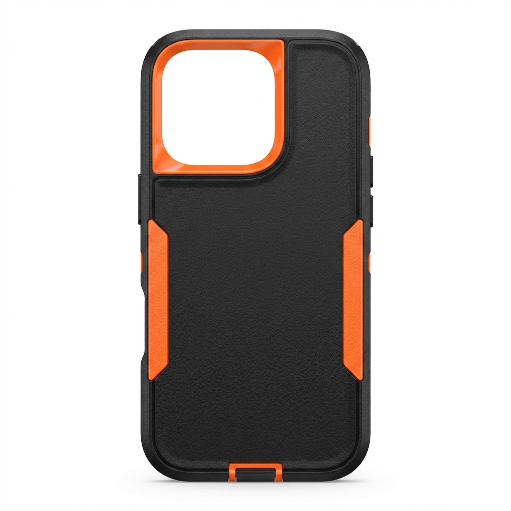 iPhone 16 Pro Case - Strong (Black/Orange)