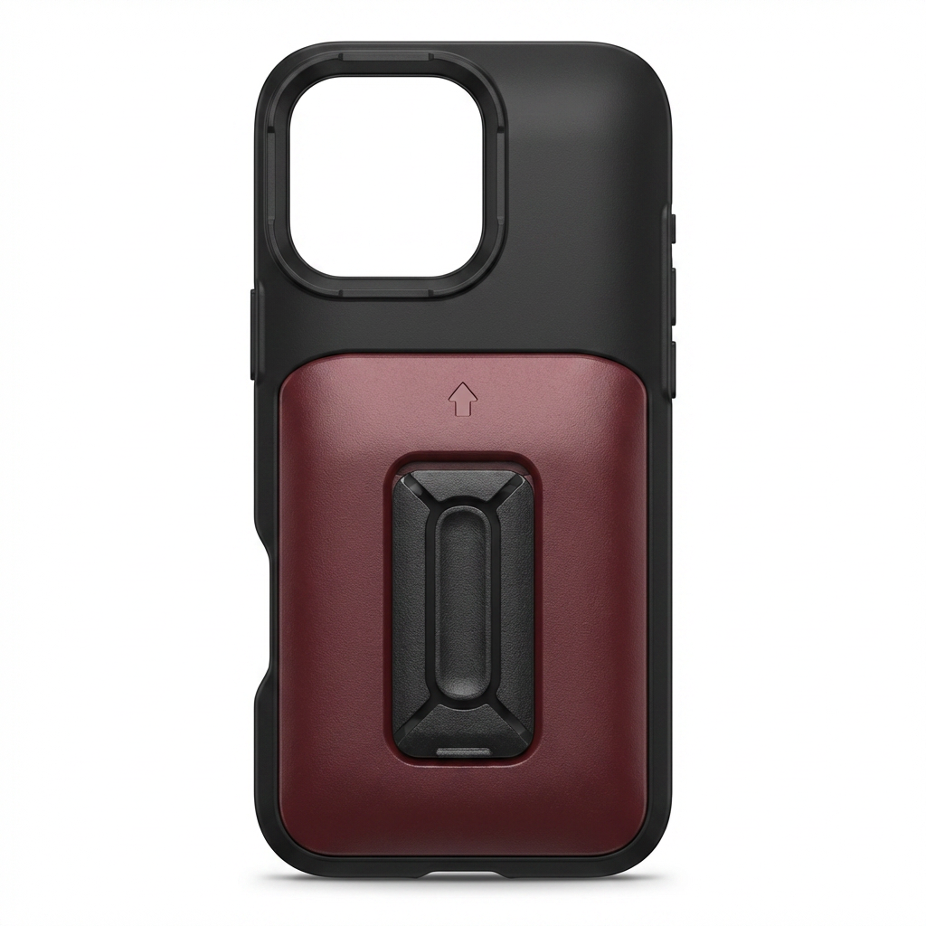 iPhone 16 Pro Max Case - Maroon Black