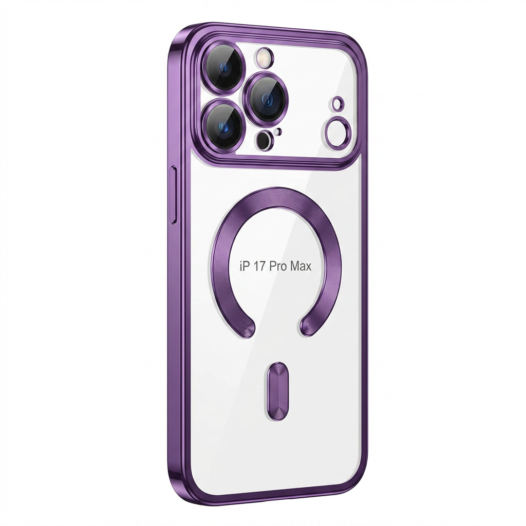 iPhone 17 Pro Max Case - Purple Transparent